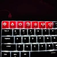ราคา Genshin Keycap โปร่งแสง Yuanshen คีย์บอร์ดแบบกลไก Keycap PUEP (27919881840)