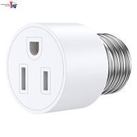 ราคา อะแดปเตอร์ซ็อกเก็ตหลอดไฟ ทนความร้อน 1250W E26 E27 to 3 Prong Outlet Flame Retardant E26 E27 (15092716736)