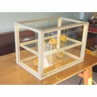 ราคา ตู้เบเกอรี่ ทรงสี่เหลี่ยม​ Size M ติดไฟ LED​ ตู้​โชว์​ใส่อาหาร ตู้กระจก ​​ขายขนม ทรงมินิมอล มีบานเปิด 2 ฝั่งหน้าหลัง (24211834841)