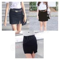 ราคา กระโปรงนักศึกษาทรงเอเอวสูงผ้ายืด‼️ราคาถูก (116458614)