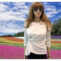 ราคา เสื้อคอปาด เสื้อยืดสีขาวแขนสามส่วน (17143135010)