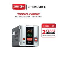 ราคา ZIRCON STABILIZER HDR 2000VA/1600W เครื่องปรับแรงดันไฟฟ้าอัตโนมัติ ช่วยลดทอนสัญญาณรบกวนไฟฟ้า ลดเพิ่ม 200.- กรอก ZIRCON (19871561991)