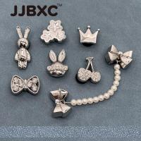 ราคา JJBXC ตัวติดรองเท้า charm หัวเข็มขัดโลหะผสมสีเงิน โบว์ประดับมุกสายโซ่ ตกแต่งรองเท้าสไตล์แฟชั่น อุปกรณ์ตกแต่งรองเท้า (57502942460)
