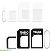 ราคา Jenniferad 4 In 1 Sim Card Adapter Kits with Card Pin Standard Micro Sim Tray to for Nano S (43102502458)