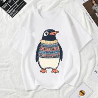ราคา [พร้อมส่ง]เสื้อ เพนกวิน ผ้า cotton 100% วาดมือ เสื้อน่ารัก เสื้อยืดพิมพ์ลาย 179บาท ส่งฟรี S-5XL แห้งเร็ว รัดรูป น่า (26929421793)