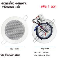 ราคา ลำโพงติดเพดาน ลำโพงเพดาน เลือกได้ 3นิ้ว 5นิ้ว 6นิ้ว ลำโพงติดเพดาฝั่งฝ้า วัสดุโลหะทั้งตัว สินค้าพร้อมส่ง (28485916693)