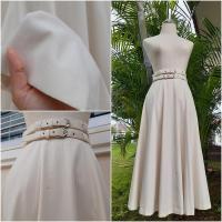 ราคา กระโปรงบานสีขาวออฟไวท์ พร้อมเข็มขัดเข้าชุด 2 เส้นเก๋ๆ (4592248298)