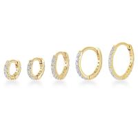 ราคา Piercingroom by Jay CZ Diamond Eternity Huggie Hoop (Gold Plated) เงินแท้ (ราคาต่อชิ้น) (25933946554)