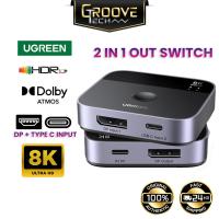 ราคา UGREEN 8K@60Hz DisplayPort & USB-C Switch 2 in 1 Out DP 1.4 VRR 3D Dolby HDR 10+ HDCP 2.3 แล็ปท็อป PC iPhone S25 Macbook (57650253404)