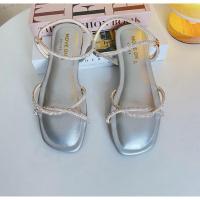 ราคา ส่งต่อรองเท้ารัดส้น สายเพชรรองด้วยผ้ากำมะหยี่ ใส่สบายไม่กัดเท้า (24293618257)