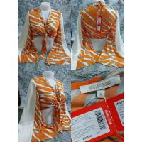 ราคา #เสื้อครอป ลายเสือ ทรงแขนบาน ลายเสือส้มกริสเตอร์สีทอง#MISTY MYNX SIZE S อก 32" มือ 1 ป้ายห้อย (29778792924)