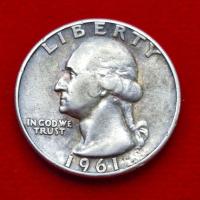 ราคา เหรียญ Washington Silver Quarter ปี 1961 เนื้อเงิน ผ่านใช้สภาพสวย รับประกันแท้  (28641572203)