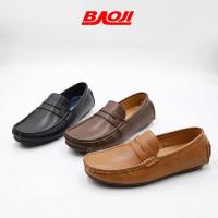 ราคา รองเท้าผ้าใบ BAOJI รองเท้าหนัง โลฟเฟอร์ หนังนิ่ม พื้นนุ่ม เย็บพื้น รุ่น BK5070 (สีดำ / น้ำตาล/ เหลือง) ไซส์ 40-45 (24619796315)