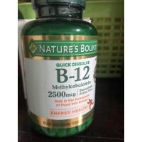 ราคา ลดราคา natureBounty’s B12 2500 mcg 300 เม็ด (4500632634)