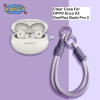 ราคา for OPPO Enco X3 Case Protective Transparent Clear TPU Covers OnePlus Buds Pro 3 Bluetooth Earphone Shell Headphone Portable rope (54953493704)