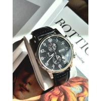 ราคา SALE HUGO BOSS Chrono นาฬิกาผู้ชาย แท้ มือสอง หน้าปัด สายหนังสีดำ สภาพสวย (43705359278)