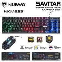 ราคา NUBWO SAVITAR NKM-623 ชุดไฟทะลุอักษร Keyboard + mouse combo คีย์บอร์ด และ เมาส์ set 3สี (7538264261)