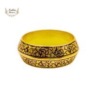 ราคา กำไลถมทองเงินแท้ทรงเหลี่ยมลายดอกพิกุล (25308858809)