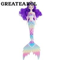 ราคา ยอดเยี่ยม 45เซนติเมตรตุ๊กตานางเงือก,11ข้อต่อที่สามารถเคลื่อนย้ายที่มีสีสันเจ้าหญิงตุ๊กตา,ของขวัญวันเกิดสวยน่ารักเสื้อผ้าเปลี่ยนสาวเด็กของเล่น(มีไฟและว (51656258004)