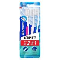 ราคา Berman แปรงสีฟัน เบอร์แมน คอมพลีท ขนแปรงนุ่มพิเศษ ปริมาณสุทธิ 3 ด้าม คละสี (24258759980)