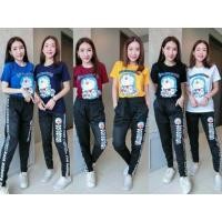 ราคา By Taynoy. Gang cartoon sport set. (cat) Set เสื้อยืด ผ้าคัตตอน สกรีนลาย Doraemon + กางเกงวอม ผ้ายืดหยุ่น (1140148176)