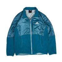 ราคา เสื้อแจ็กเก็ตแขนยาว สภาพดี ผ้าฟลีสผสมผ้าร่ม adidas track jacket top windbreaker มือสอง (46953184922)