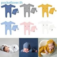 ราคา Poc 2 ชิ้นชุดทารกแรกเกิดการถ่ายภาพ Props เด็กทารกสาว Romper หมวกชุด Jumpsuit หมวก (46506057173)