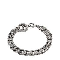 ราคา Gucci Sterling Silver Interlocking G Chain Bracelet (50456217218)
