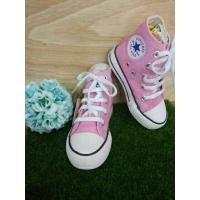 ราคา SALE!!!รองเท้าผ้าใบเด็ก converse สีชมพูหุ้มข้อ (676058802)