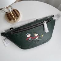 ราคา COACH % Coach CE618 X Peanuts Warren Belt Bag With Snoopy Motif - Amazon Green Multi กระเป๋าคาดอก คาดเอว (13898463795)