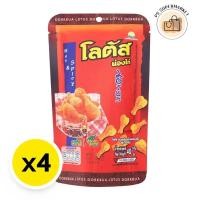 ราคา ดอกบัว โลตัส ขนมน่องไก่ BBQ เกาหลี บาร์บีคิวเกาหลี ยิ่งเขย่า ยิ่งอร่อย 40 ก. x 4 (27731452103)