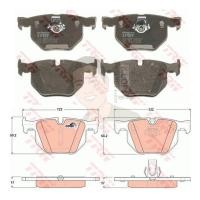 ราคา GDB1727 ผ้าเบรค-หลัง(TRW) (เนื้อผ้า COTEC) BMW new series 5 -520d, 520i, 523i, 525i, 530d, 530i (E60) (14520566161)