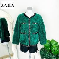 ราคา ไซด์ L แบรนด์ Zara แท้100%เสื้อคลุมขนมิ้ง ขนเฟอร์ Luxury งานเกล็ดวิบวับ สีเขียว ใส่ออกงาน ปาร์ตี้ ชุดออกงาน ชุดปาร์ตี้ (51553178000)