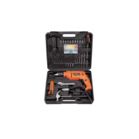 ราคา GlobalHouse BLACK+DECKER ชุดสว่านกระแทกไฟฟ้า 13มม. 550W รุ่น HD555KMPR-B1 สินค้าของแท้คุณภาพดี (12914222726)
