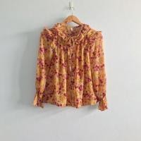 ราคา มือ1เสื้อชีฟองสีเหลือง ลายดอกสีชมพูบานเย็น (2376968664)