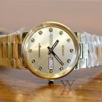 ราคา นาฬิกา POMAR รุ่น 8119 GG01(ทอง) AUTOMATIC 3ATM Day-Date (เรือนทอง-หน้าทอง) (22889246194)