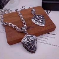 ราคา 925 Sterling Silver Seiko Scout Flower Shield Pendant Men And Women Fashion Trend All-Match Charm Necklace (26867512933)