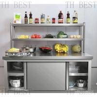 ราคา 304 สแตนเลส โต๊ะทำงานสแตนเลส ตู้ และประตูบานเลื่อนเดียว เครื่องใช้ในครัวสแตนเลส 304 (40520512922)