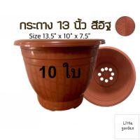 ราคา Little กระถาง 13 นิ้ว 10 ใบ (สีอิฐA+) กระถางปลูกดอกไม้ กระถางปลูกกุหลาบ (11096921441)