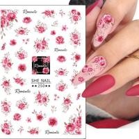 ราคา สติกเกอร์ติดเล็บ Nail Sticker ลายดอกไม้ ดอกกุหลาบ ลายการ์ตูน มิกกี้ มินนี่ บาร์บี้ รหัส SHE (พร้อมส่ง) (28062074127)