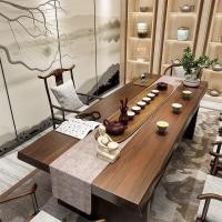 ราคา ชุดโต๊ะน้ำชาและเก้าอี้สำนักงาน โต๊ะน้ำชาไม้เนื้อแข็งชิ้นเดียว ชุดน้ำชาครบชุด ห้องน้ำชา ชุดโต๊ะน้ำชาไม้เนื้อแข็งสำหรับใช้ (42908433819)