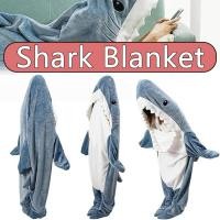 ราคา Shark Onesie ผ้าห่มถุงนอนเด็กผู้ใหญ่สัตว์การ์ตูนชุดนอนคอสเพลย์เครื่องแต่งกาย Unisex Office Home Nap Lounge Hoodie (48753604016)