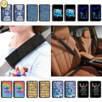 ราคา Stitch 2 ชิ้นรถที่นั่งเข็มขัดไหล่ Pad เข็มขัดนิรภัยสีดํา Neoprene ความปลอดภัยอัตโนมัติเข็มขัดไหล่ป้องกัน (54655423667)