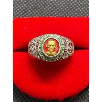 ราคา แหวนเงินหน้าทองคำแท้หลวงพ่อรวย ปาสาทิโก วัดหัวคุ้ง อยุธยา แหวนไซต์56 สมบูรณ์เข้าขลัง (28372280757)
