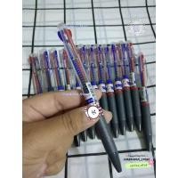 ราคา (ขายเป็นด้าม) ‼️ Pencom ปากกาหมึกน้ำมันแบบกด 2 สี สีน้ำเงินและสีแดง ❤️ (24232375305)