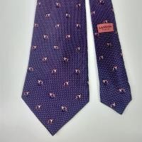 ราคา เนคไทมือสอง แบรนด์Lanvin Paris Men's Silk Tie Purple Novelty Design Made in France (42122557553)