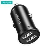 ราคา USAMS C20 MINI 2.4A DUAL USB CAR CHARGER ADAPTER (26605707811)