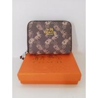 ราคา กระเป๋าสตางค์ โค้ช COACH ลายรถม้า งานปั้ม ใบสั้น 4.5 นิ้ว (9148137833)
