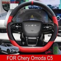 ราคา สําหรับ Chery Omoda C5 5 FX 2022 2023 2024 พวงมาลัย Breathable Anti Slip หนัง PU อุปกรณ์เสริมในรถยนต์ (57504679387)