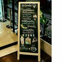 ราคา กระดานดำ ป้ายเขียน ป้ายเขียนเมนู ป้ายเมนู ป้ายร้านกาแฟ ป้ายสูง 115 cm (1871992113)